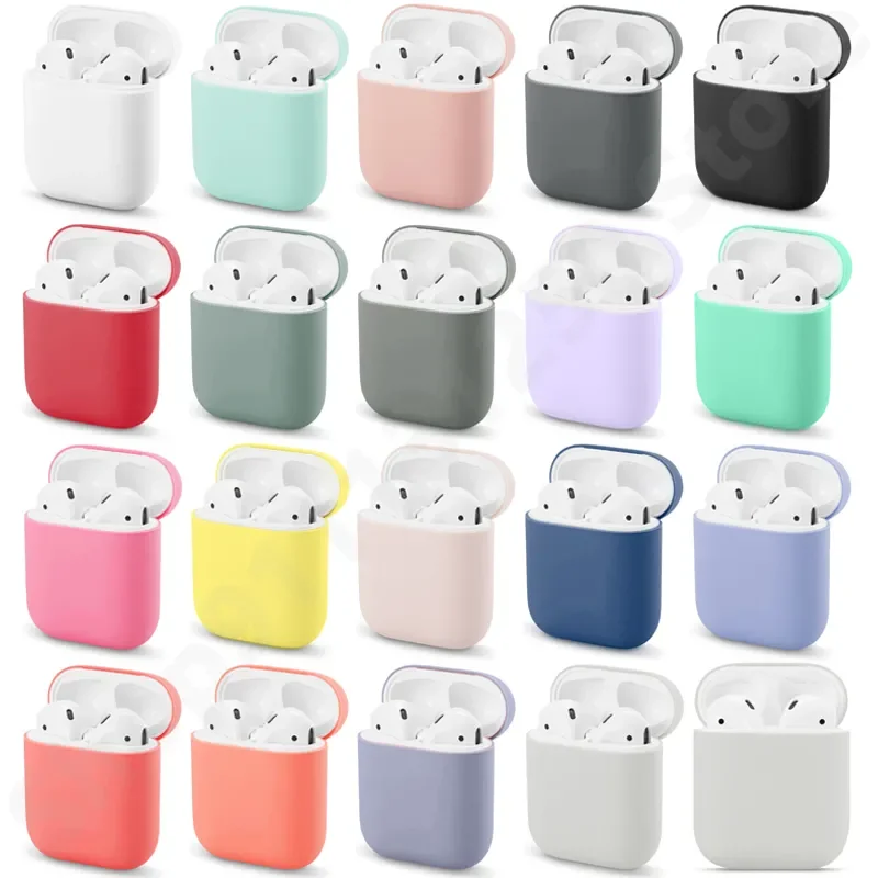 

Ultra-thin Silicone Cases For Apple AirPods 2 Generation Wireless Earphone Protective Cover Box For Air Pods 1 Case Accessories