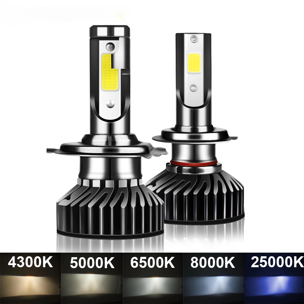 

2Pcs 80W 14000LM Car Haedlight H4 H7 H1 LED H8 H9 H11 4300K 5000K 6500K 8000K 25000K Auto fog Light 80W 16000LM 12V LED Bulb