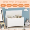 Kids Wooden Toy Box Storage with Quiet Close Safety Hinged Lid - Durable Organizer for Ages 2+ 4