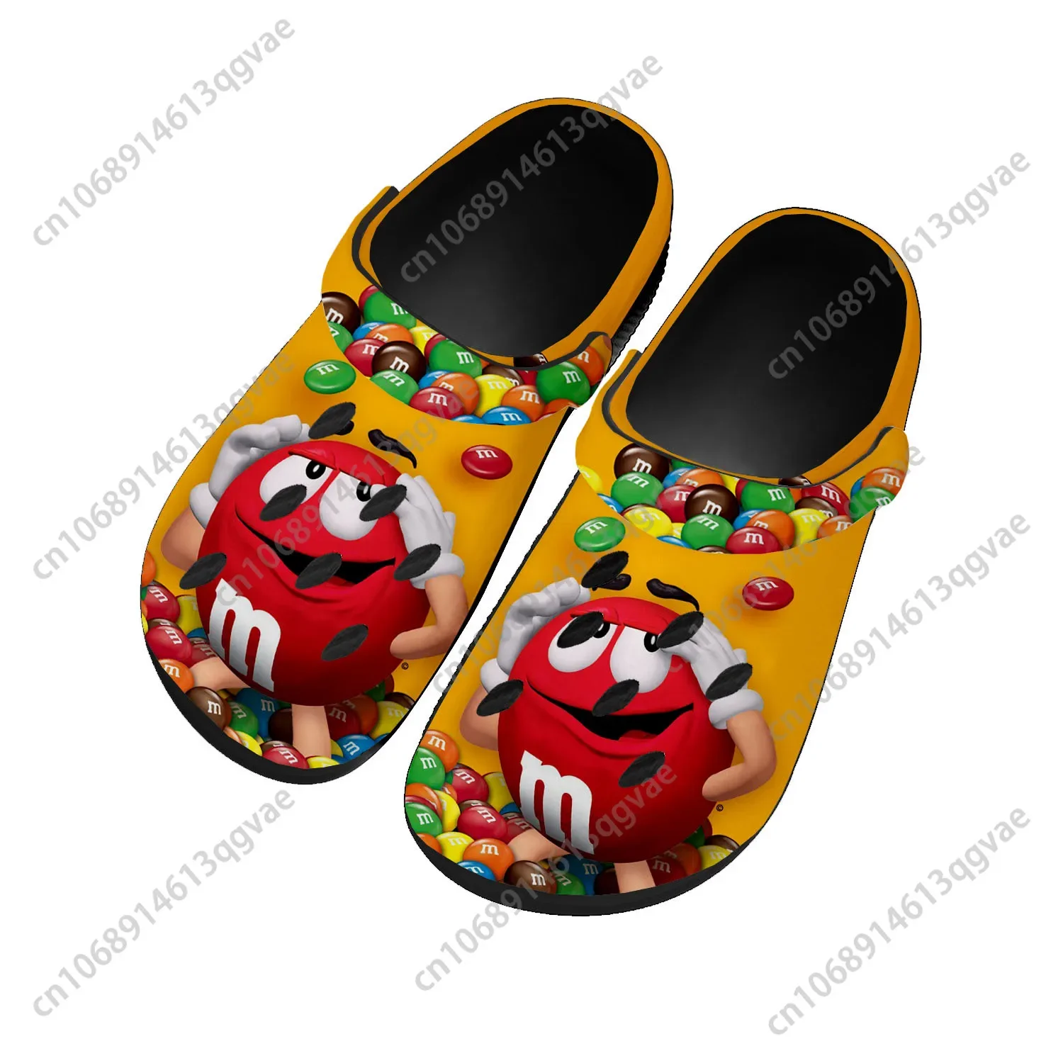 

M Chocolate Cartoon Home Clogs Custom Water Shoes Mens Womens Teenager Pop Shoe Garden Clog Breathable Beach Hole Slippers Black