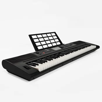 Professional 73-Keys Light-Up Electronic Organ Piano Keyboard Durable Plastic Portable Multi-Function for Adult Preschool