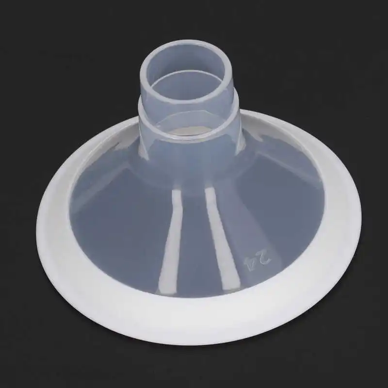 Breast Pump Flange Leakage Proof Flexible Soft Silicone White Edge Breast Shield for Breastfeeding