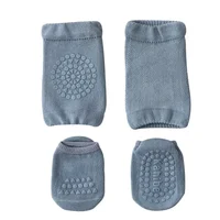 Baby Knee Pads Socks Set for Girls Boys Summer Solid Color Anti Slip Socks Kid Crawling Safety Floor Sock Leg Knee Protector 5