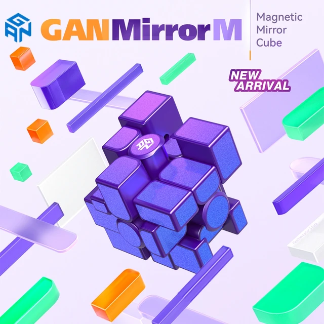 GAN Mirror M , magnetic cube 3x3 magic cube , Speed cube GAN mirror 3x3x3 Magnetic cube , GAN Mirror , 48 magnets Mirror cube 1