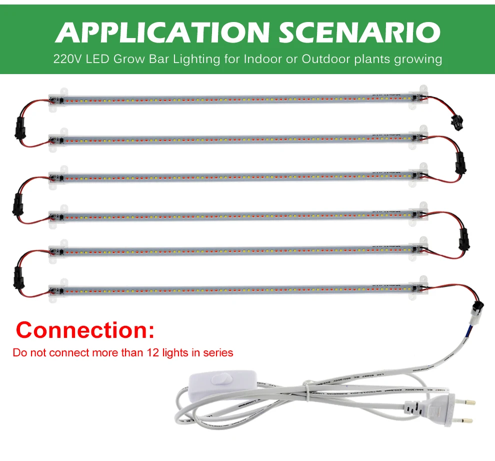 AC220V LED Grow Light 75leds LED Plant Light Bar