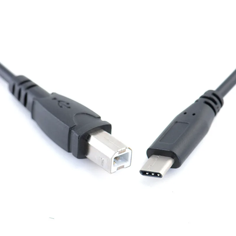 

USB-C Type-c Male to USB B Type Male Data Cable Cord 1m 2m For Cell Phone Printer Electronic Wholesale