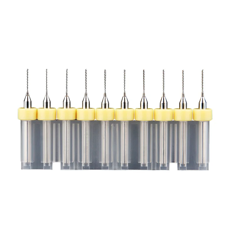 PCB Drill Bit Set 0.1-3.15mm Corn Engraving Cutter 3.175mm Tungsten steel CNC milling cutter for wood CNC engraving bit 10pcs drill bit set