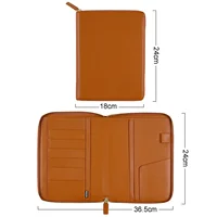 Limited Imperfect Moterm Genuine Pebbled Grain Leather A5 Zip Cover with Top Pocket Cowhide Planner Zipper Notebook Organizer 2