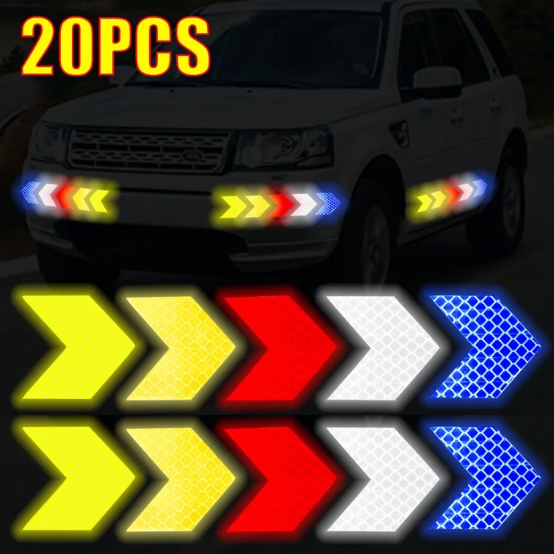 

Car Sticker Car Anti-collision Nighttime Arrow Shaped Reflective Sticker Motorcycle Bicycle Fluorescent Fender Warning Decal
