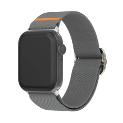 Versatile Nylon Loop Smartwatch Sports Band Bracelet - 42 44 45 49 S10 - 46MM (Deep Gray)