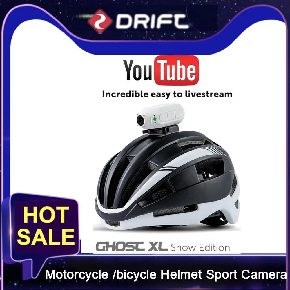 Drift Ghost Xl Casco Da Bicicletta Per Moto Sport Camera Action Video Cam Hd 1080P Wifi Ipx7 Impermeabile 9 Ore Di Durata Della Batteria Cam