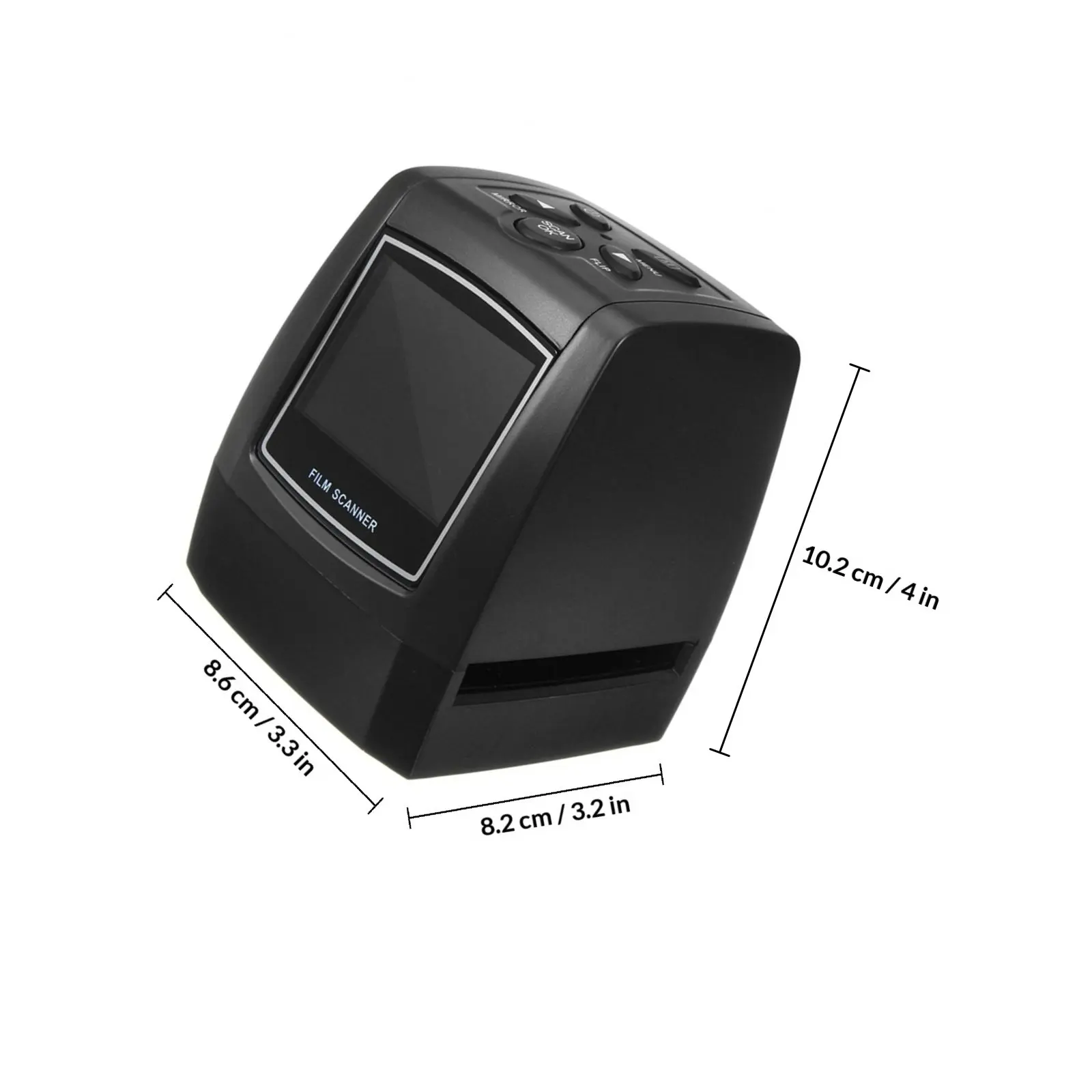 35/135Mm 필름 스캐너 5.0Mp 3600Dpi Usb 2.0 슬라이드 네거티브 디지털 컨버터 휴대용 홈 오피스용 최대 32Gb 카드 사용 가능