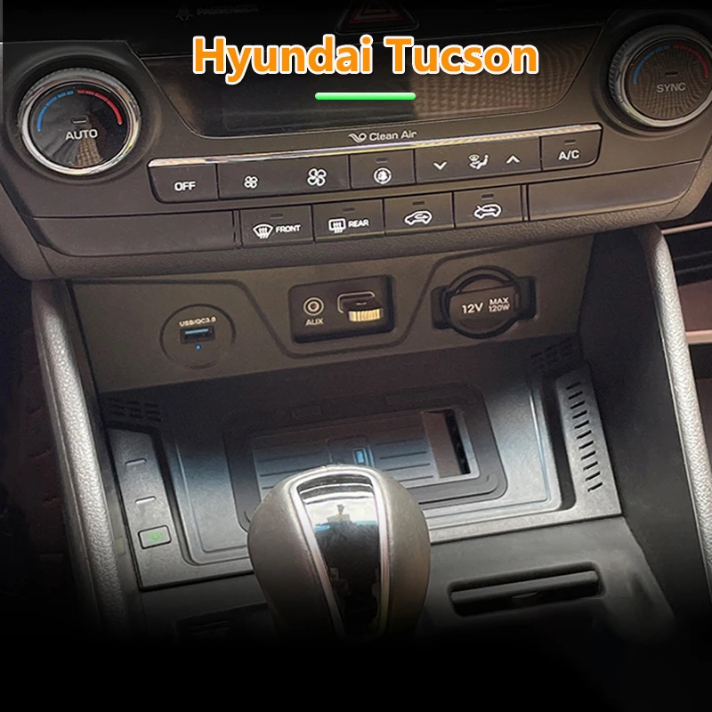 Cargador inalámbrico de coche para Hyundai Tucson 2015-2022, placa