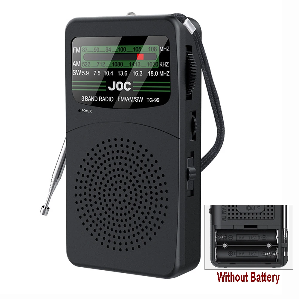 רדיו נייד מיני Full Band FM AM SW רדיו עם מקלט הטוב ביותר המופעל בסוללה עם מסך HD נגן רדיו לקשישים