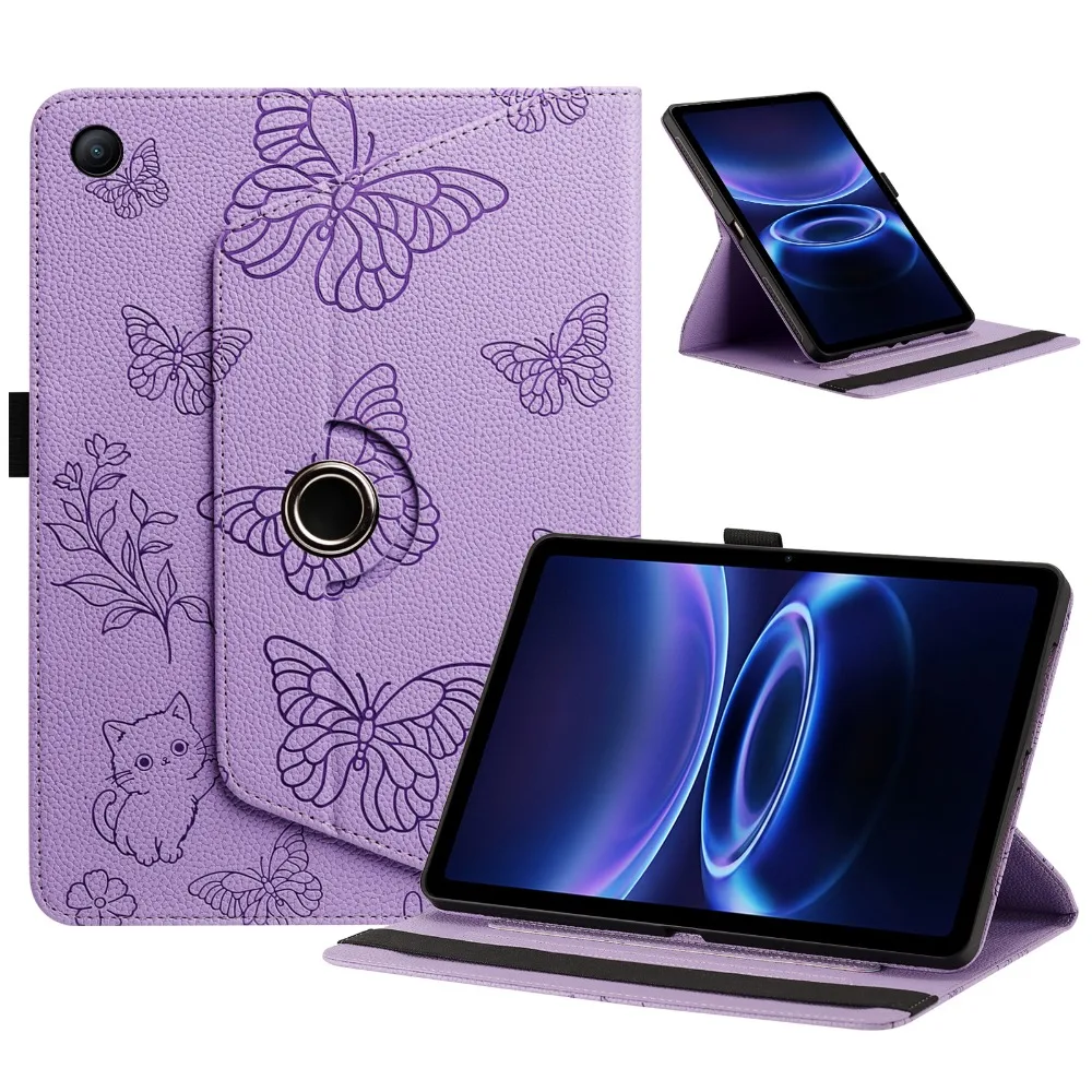 360° Rotation Flip Stand Cover with Embossed Design