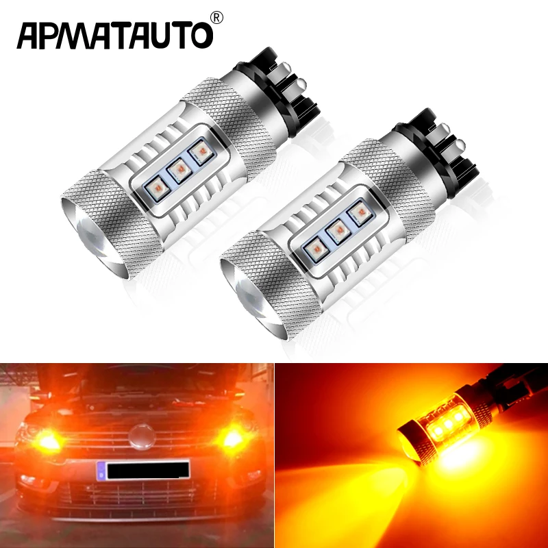 

Светодиодсветодиодный лампы PW24W для Audi A3 A4 A5 Q3 VW MK7 Golf CC Ford Fusion, 2 шт.