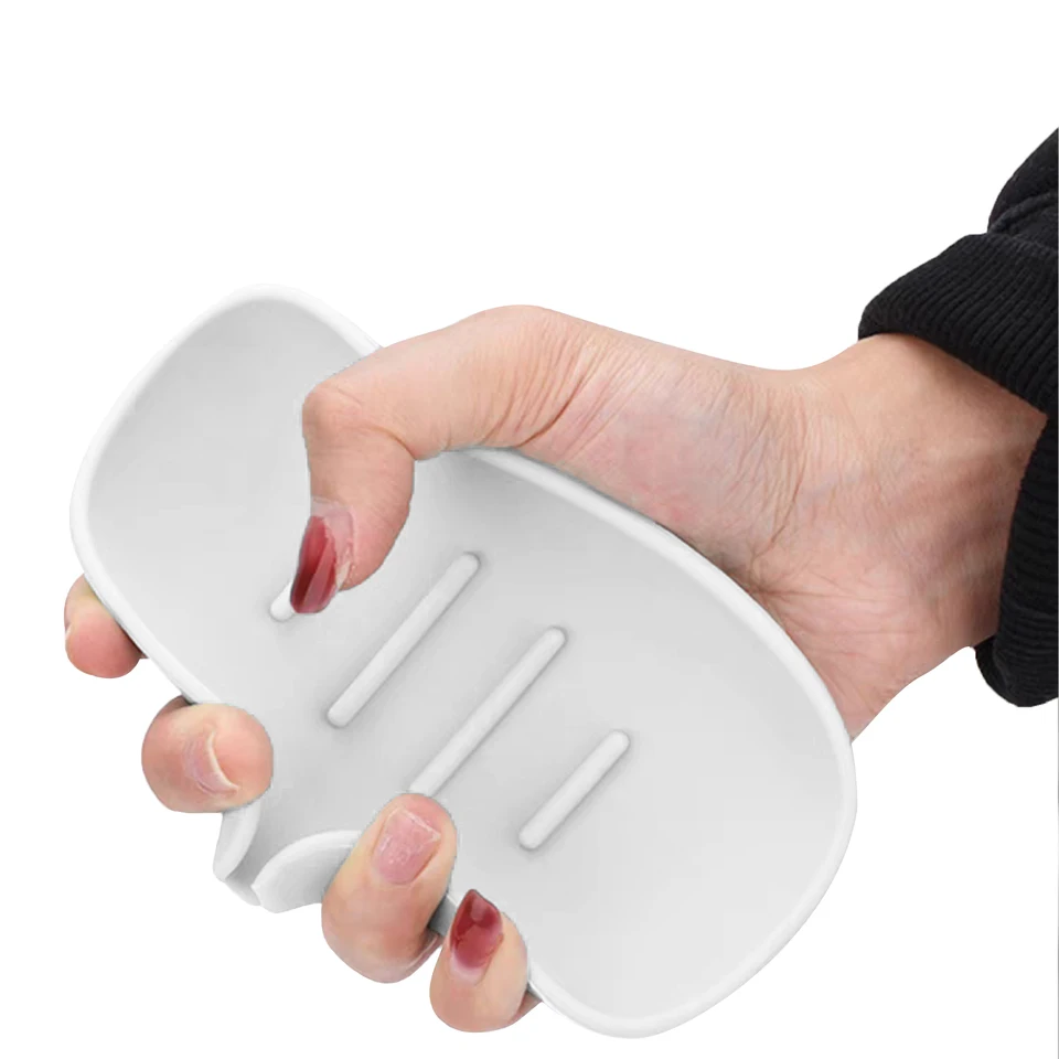 Self Draining Silicone Soap Dish for Home Use