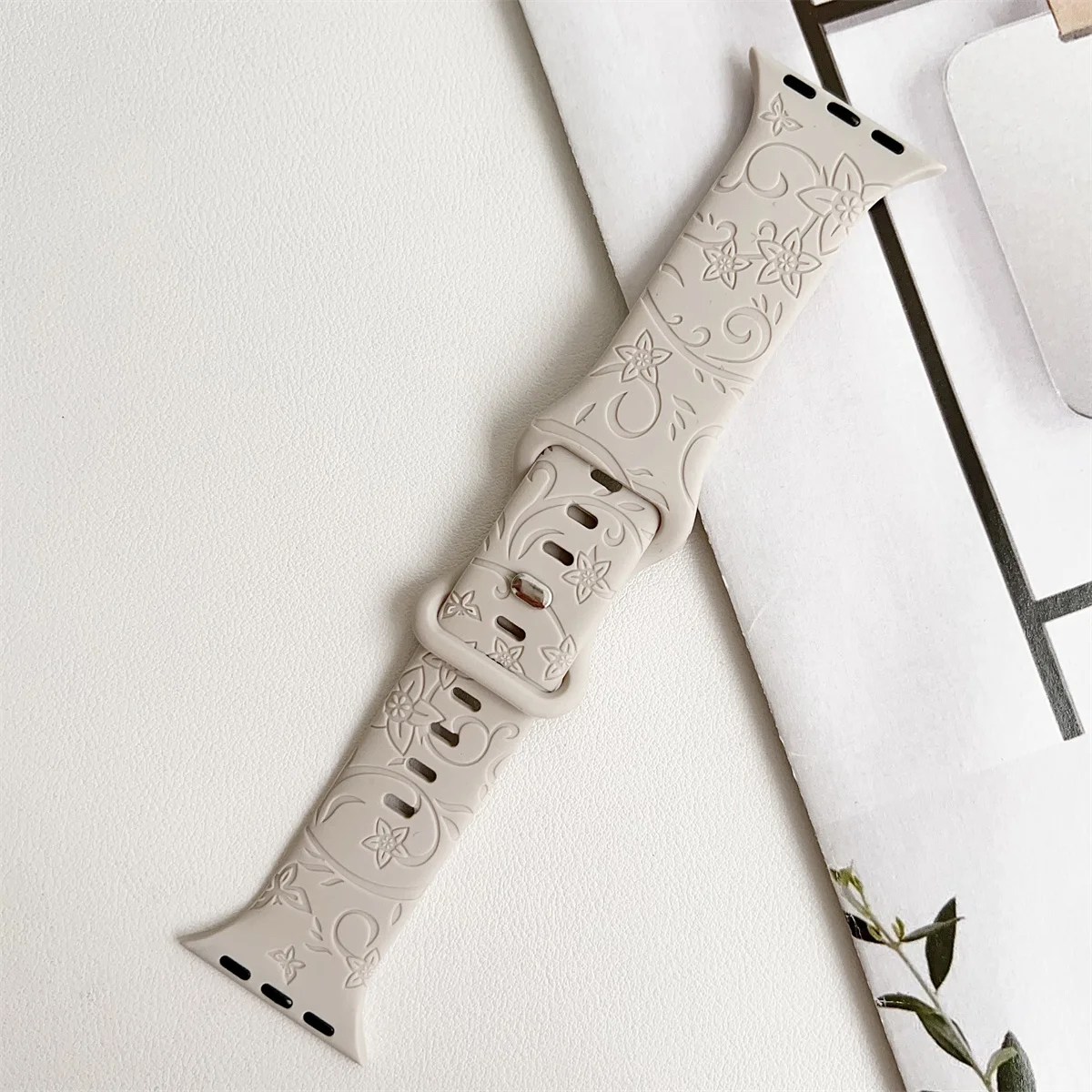 Watch Band For iWatch 42/44/45/49mm 38/40/41mm Silicone Fashion Watch Strap for Watch Series Ultra2 Se 9/8/7/6/5/4/3/2/1_voghion.com