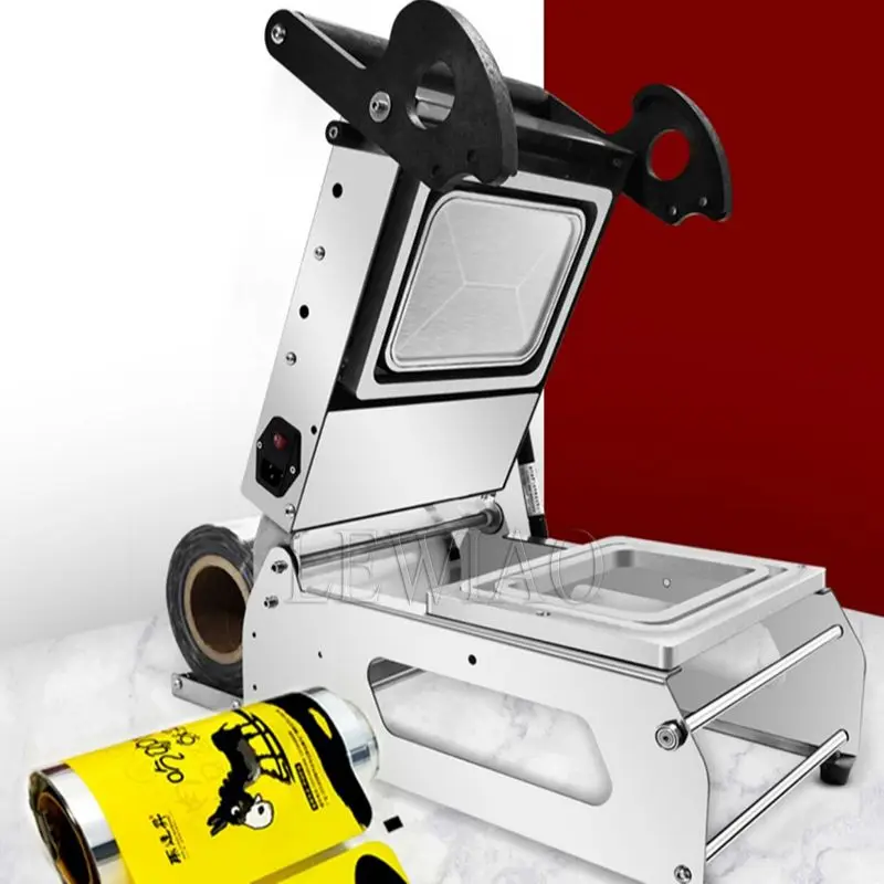 Takeout Lunch Box Hand Pressure Plastic Tray Sealing Machine Manual Food Tray Sealer Fresh Keeping Box Sealing 2