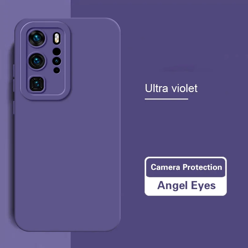 Luxurious Soft Matte Liquid Silicone Case for Huawei - Angel Eyes Design