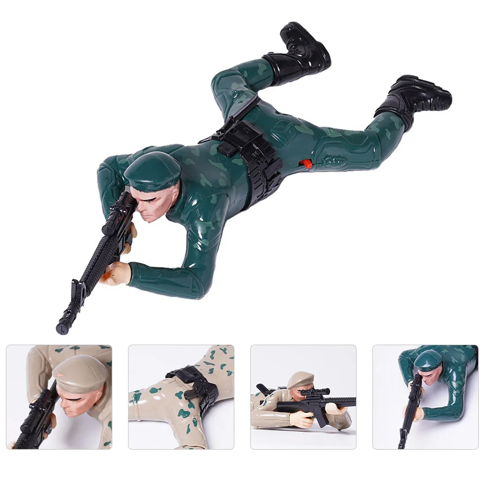 

1Pc Electric Crawling Soldier Soldier Figure Electric Climbing with Light and Sound for Kids Gift