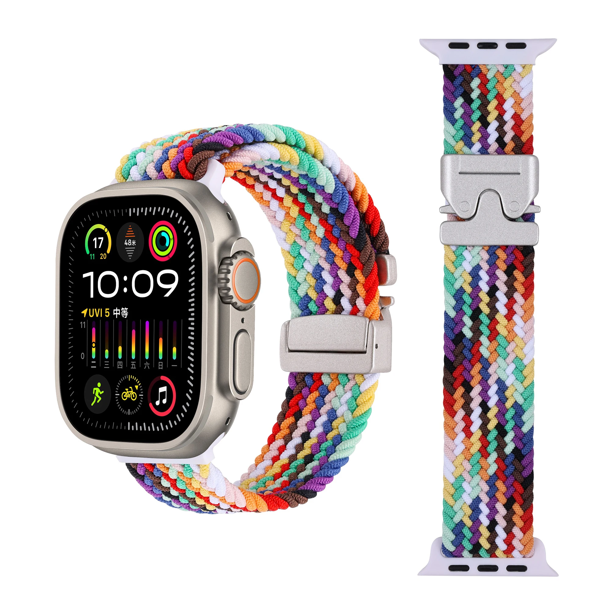 Nylon Braided Strap with Parachute Metal Buckle