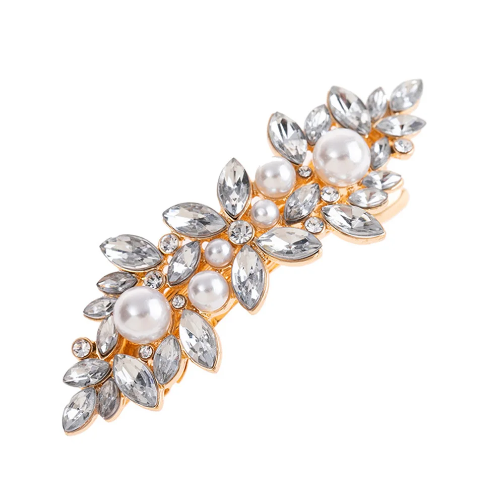 سباركلي حجر الراين اللؤلؤ المشابك المعدنية الزفاف...