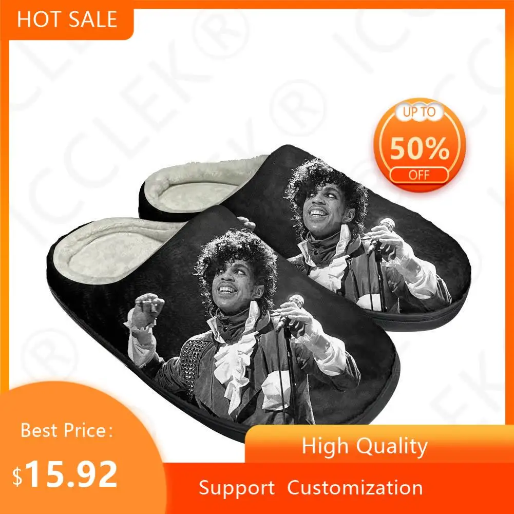 

Hot Rapper Prince Fashion Cotton Custom Slippers Mens Womens Sandals Plush Casual Keep Warm Shoes Thermal Comfortable Slipper