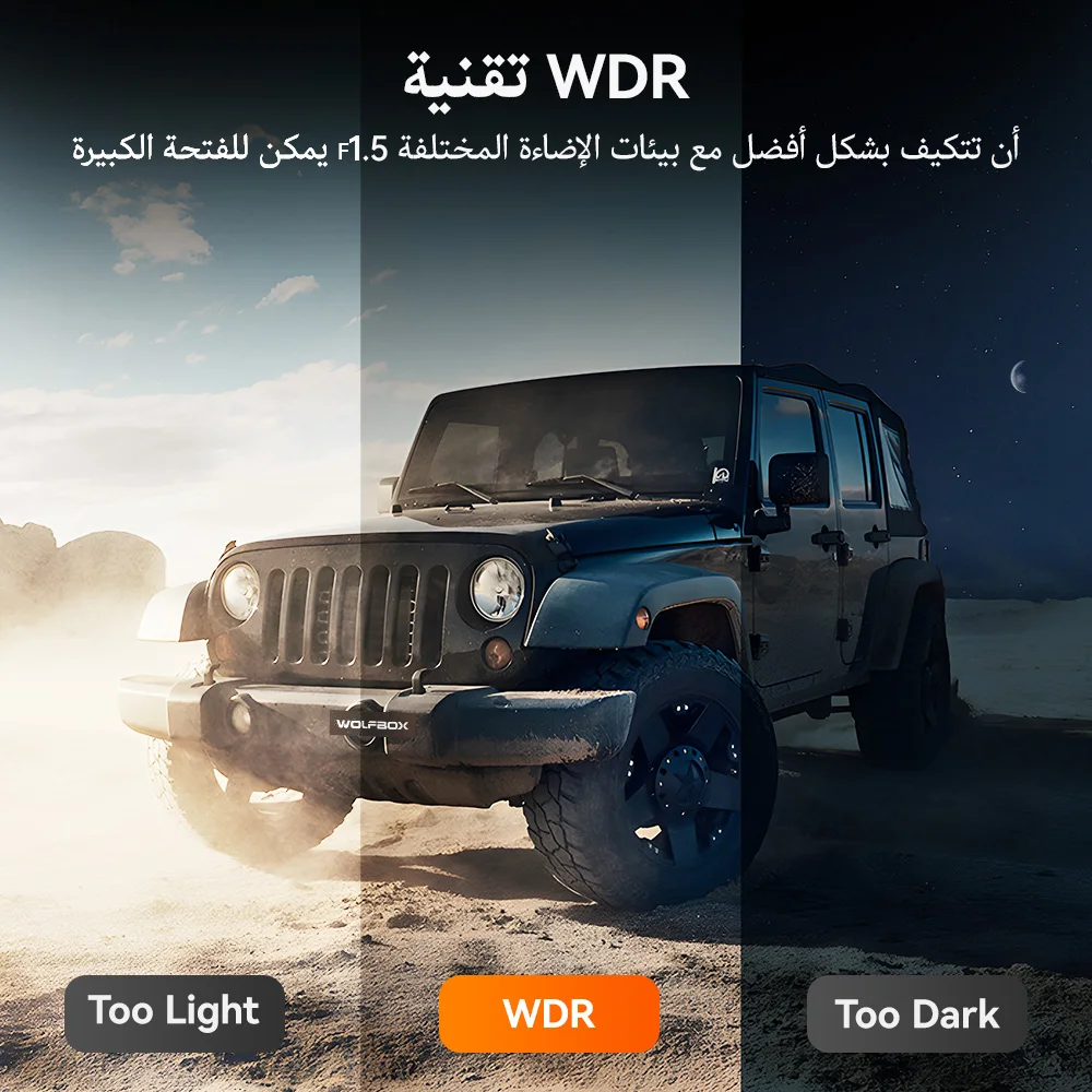 كاميرا داش كام الذيب الرؤية الخلفية WOLFBOX G900 4...