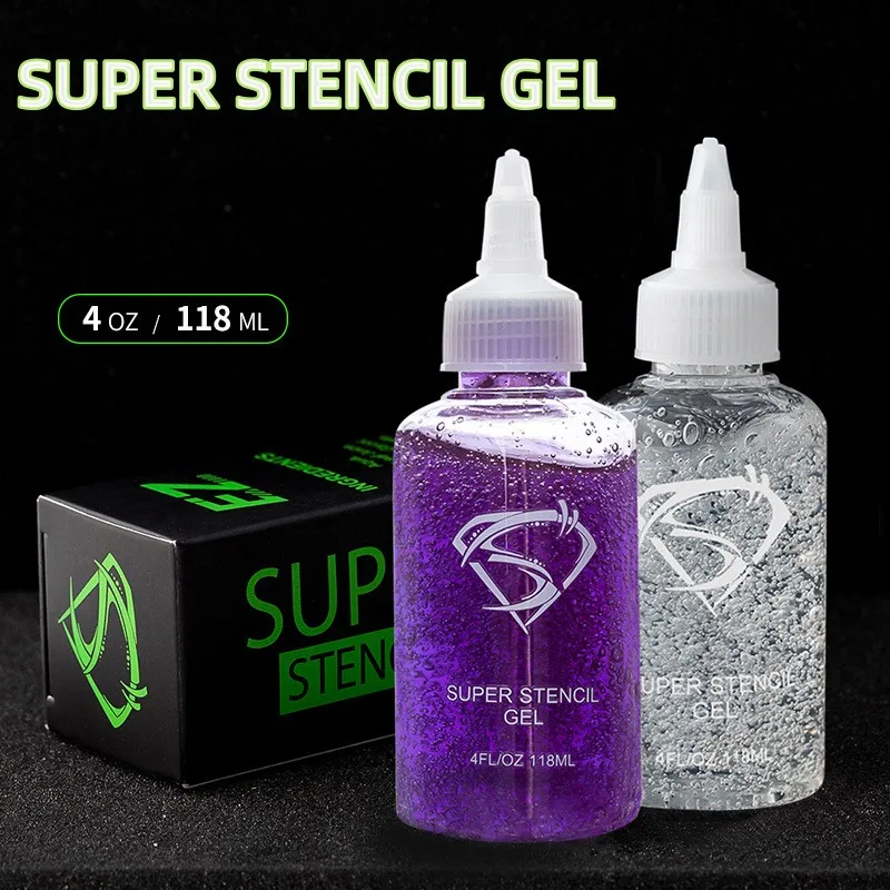 SUPER STENCILGEL Tattoo Equipment Transfer Paper Transfer Gel EZ Gel Oil 4OZ Purple Transparent 118ml/bottle