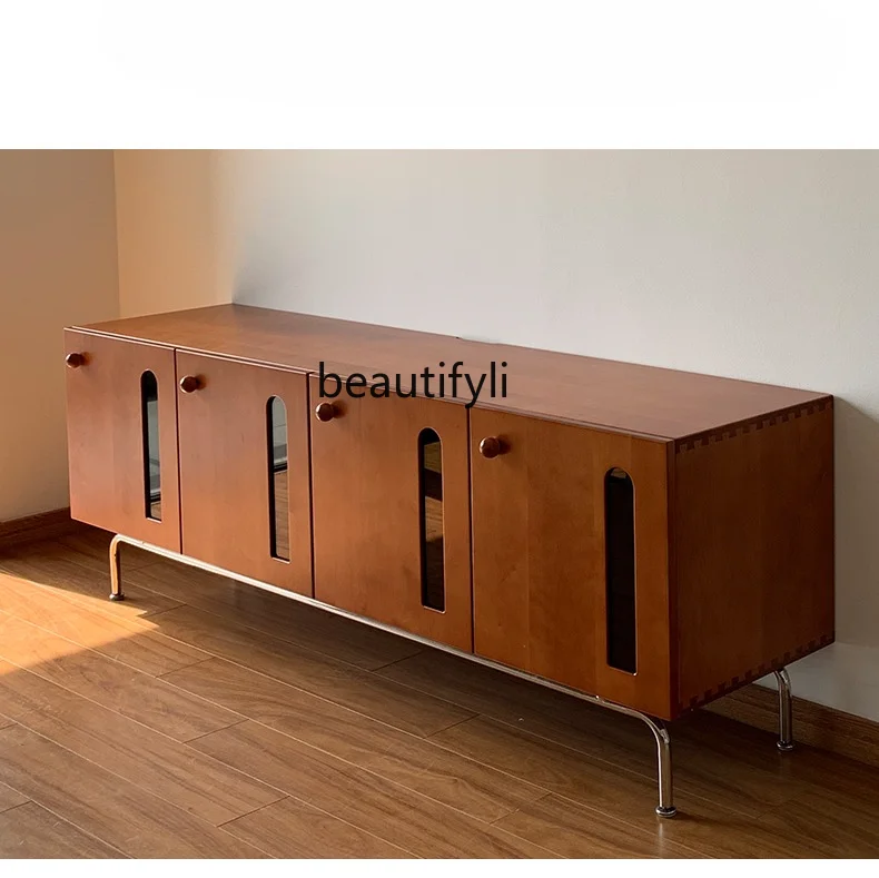 

Скандинавский шкаф для телевизора из массива дерева, домашний шкафчик для гостиной, роскошная Подставка для телевизора средней древности