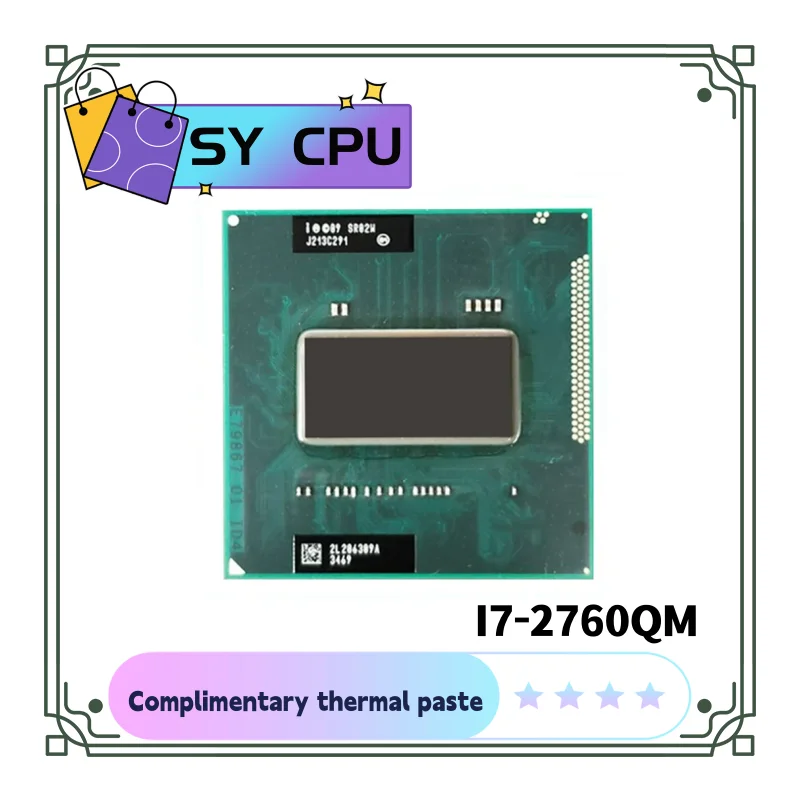 Core I7-2760Qm Sr02W I7 2760Qm Cpu Laptop Processor Socket G2 Rpga988B Supporto Hm65 Hm75 Hm76 Hm77 Chipset