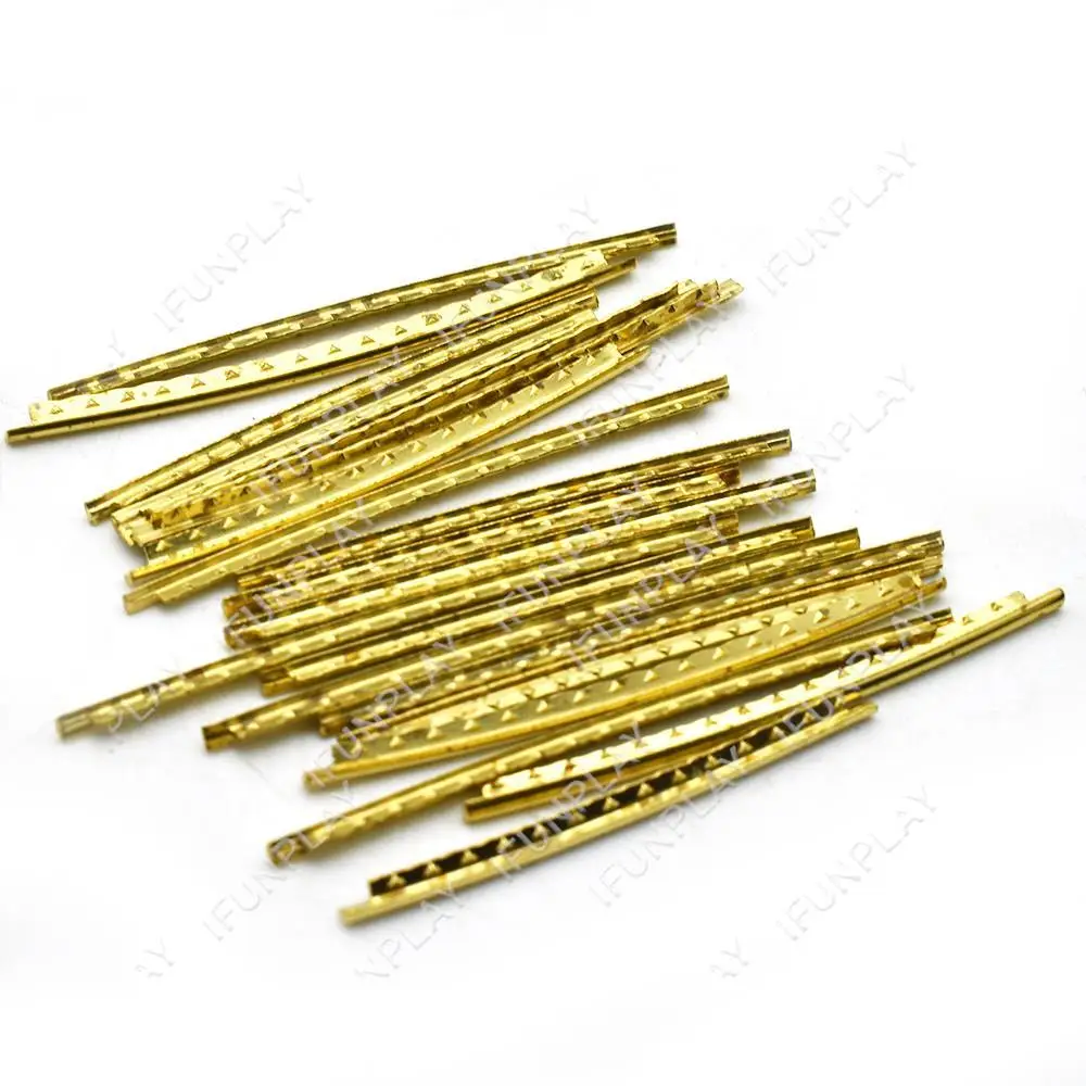 Pack of 19 Brass Fret Wires Fretwire Golden for 39inch Classical Guitar Neck Fretboard Parts 