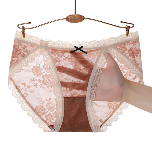 Female Exotic Lace Underwear Women's Breathable Ultra-thin Panties