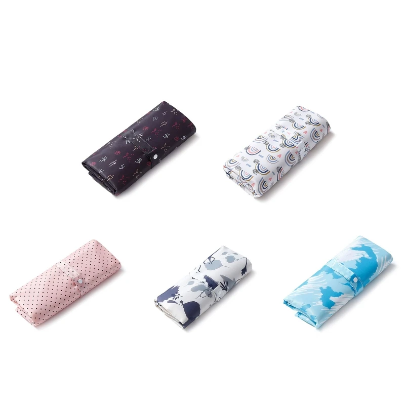 Portable Waterproof Diaper Changing Mat Nylon Foldable Nappy Pad Supplies Baby Girls Boys Outdoor Traveling Washable N1HB diaper changing pad,diaper changing mat