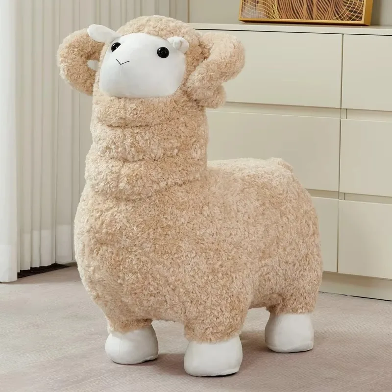 Sgabello a Forma di Pecora, Sedia per Bambini, Seduta Decorativa per Camera da Letto