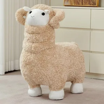 Sgabello a Forma di Pecora, Sedia per Bambini, Seduta Decorativa per Camera da Letto