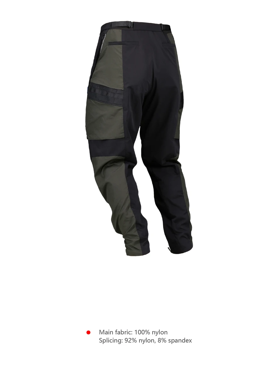 Reindee Lusion 21aw double shape zipper waterproof pants side molle waist adjustment stitching materials techwear gorpcore