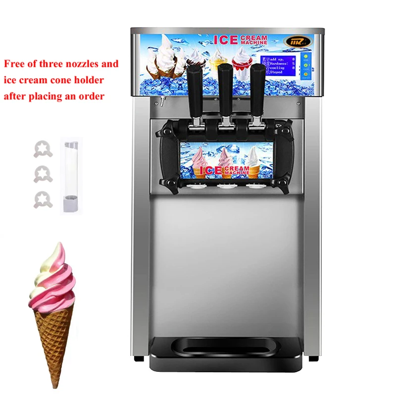 

High Efficiency Ice Cream Machine Commercial Pink Ice Cream Maker Stainless Steel Soft Ice Cream Making Machine