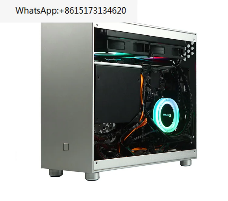 

SKTC S02 portable 12L all aluminum gaming case supports ITX motherboard SFX power supply 30cm graphics card 240 water-cooled