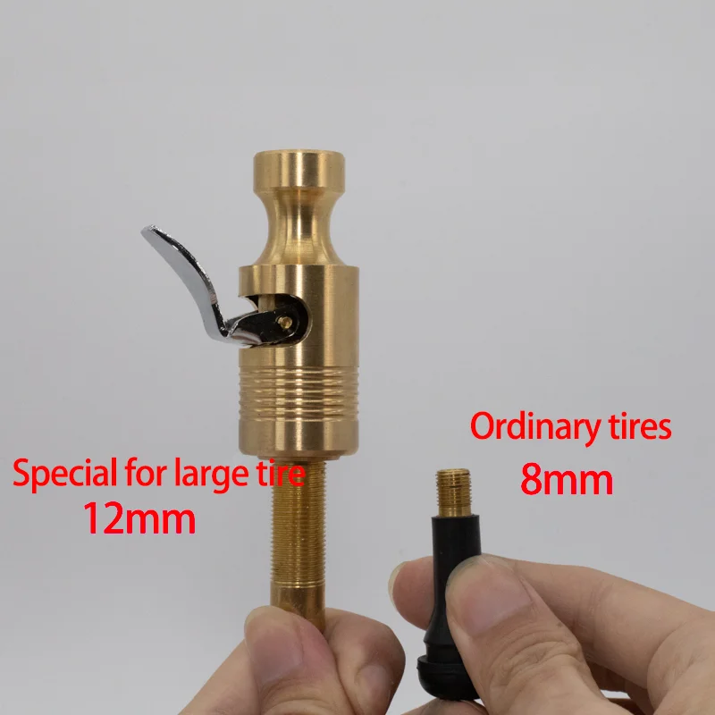 12mm 고품질 타이어 에어 척 자동차 트럭 타이어 클램프, 모든 황동 에어 펌프 척 클립, 타이어 팽창기 압축기 액세서리