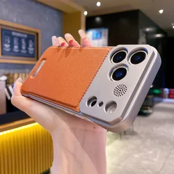 Magsafe Magnetic Frameless Leather Case with Wireless Charging and Heat - Resistant Bumper - iPhone 18 (Brown)
