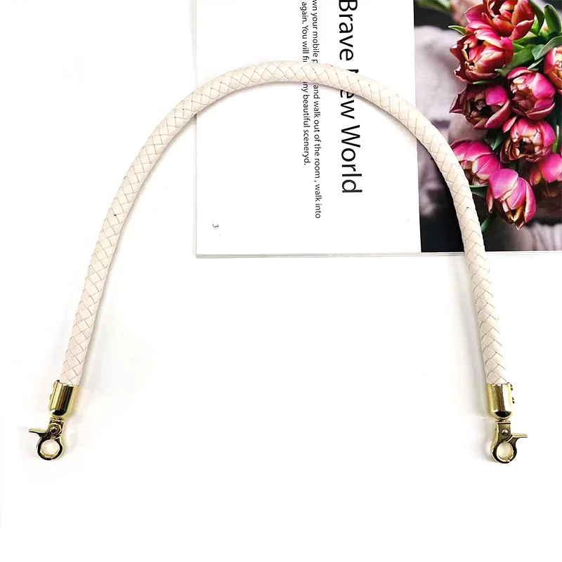 

High Quality PU Leather Handbag Handles Handmade Alloy Metal Bag DIY Accessories Braided Rope Bag Shoulder Bag Strap Bags Belt