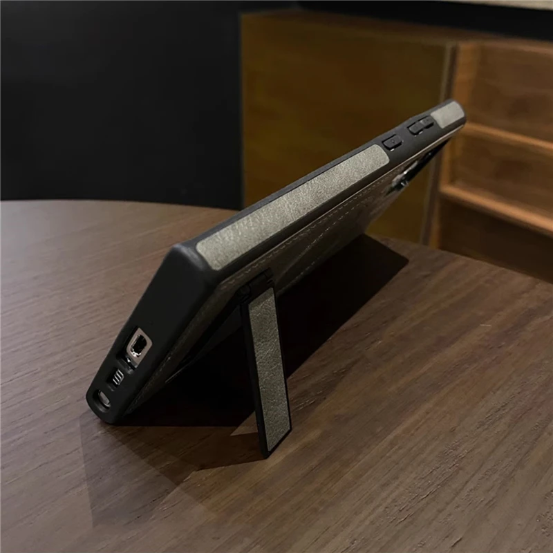 Luxury Leather Magnetic Fold Stand Holder Case For Samsung S26 S25 S24 Ultra S23 Plus S22 Wireless Charge Shockproof Soft Cover — view 4
