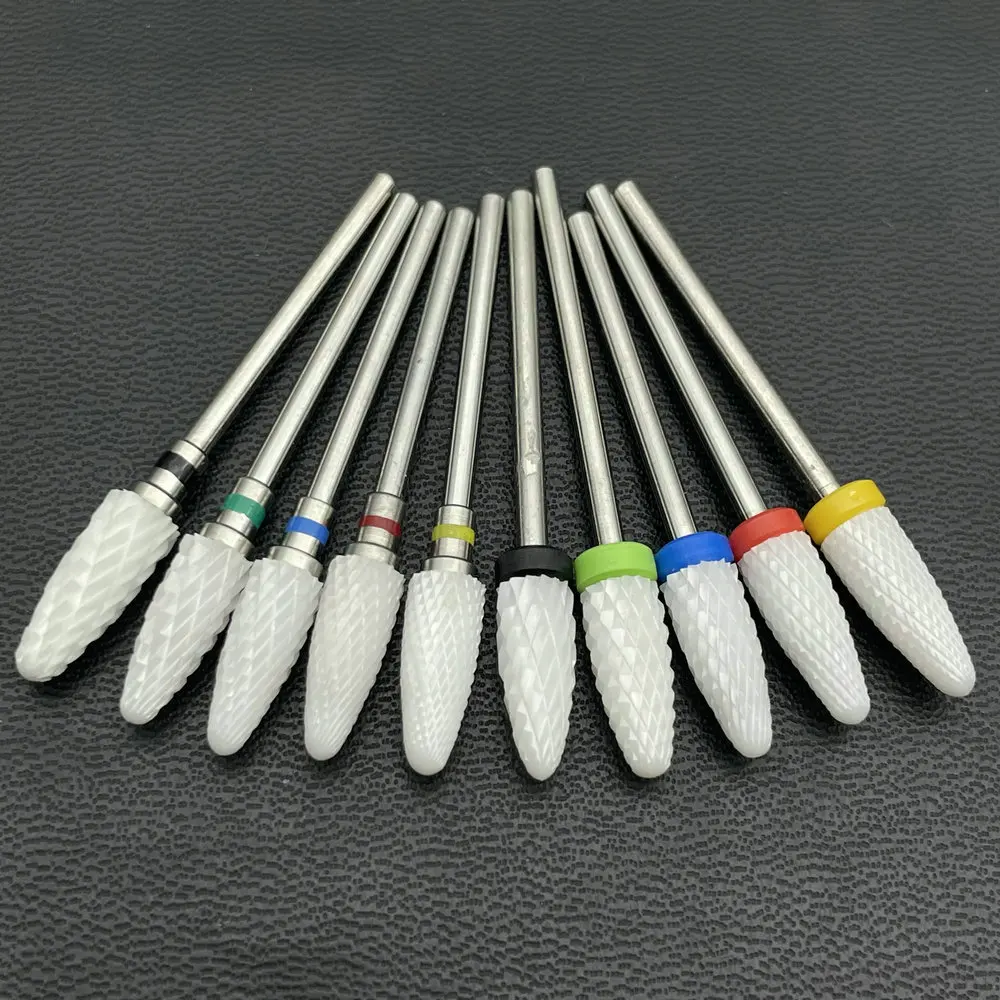 Nail Drill Bit Ceramic Milling Cutte Electric Burr Nail Files Pedicure Manicure Removing Gel Dead Skin Polish Art Accessory