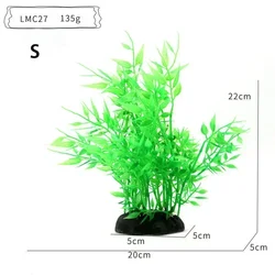 Aquarium Decoration Set: Lifelike Plants, Rocks, and Accessories (LMC27 S)