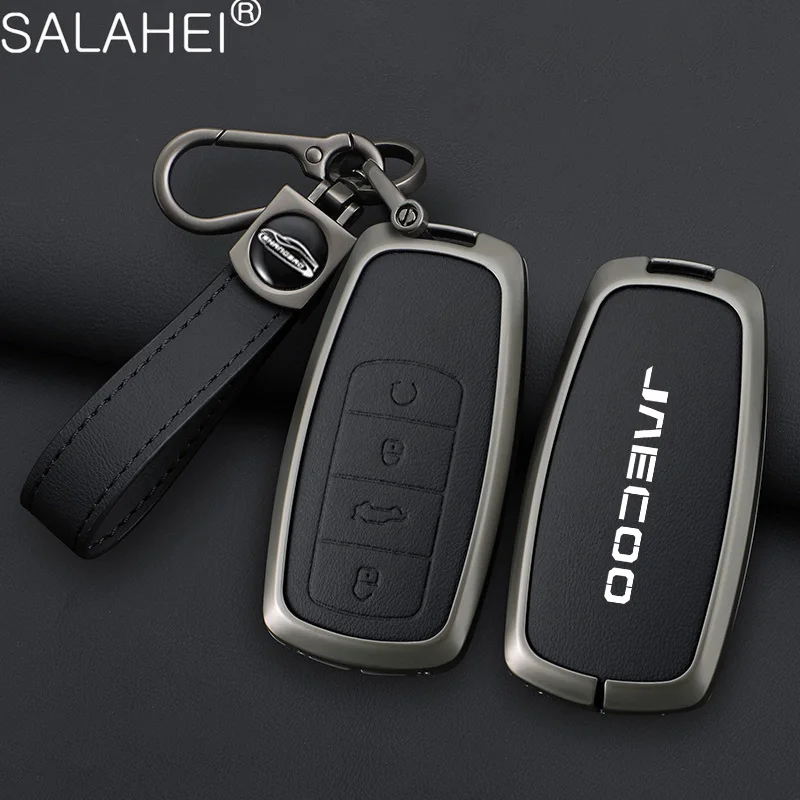 Key Case Zinc Alloy Leather Car Key Case Cover Protective Shell For Chery Jaecoo J7 J8 7 Tiggo 8plus 8 5 Plus 7pro Max Omoda 5 C5 Arrizo
