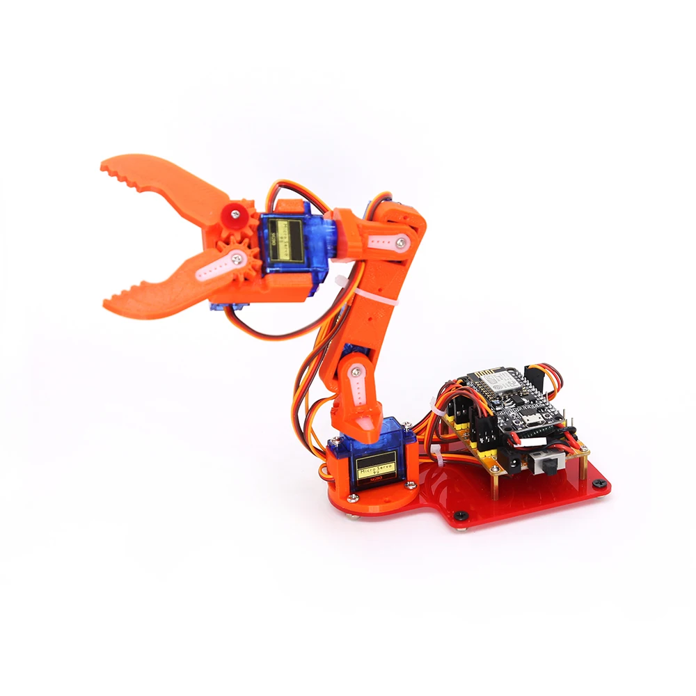 Dof Mecânico Braço Robô Manipulador Garra para Arduino Criador Aprendizagem Faça Você Mesmo Kit Robô Web Controle Remoto Sg90 Mg90s - Imagem 6
