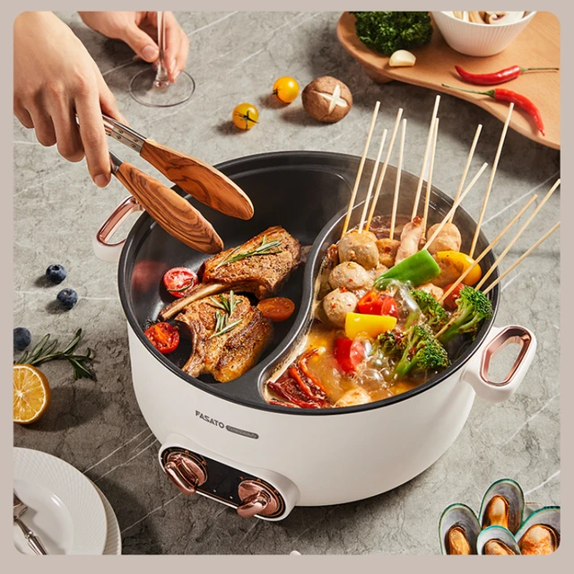 Electric Hot Pot Household Multi-Functional All-in-One Pot Electric Food Warmer  Electric Caldron Plug-in Split Chafing Dish - AliExpress