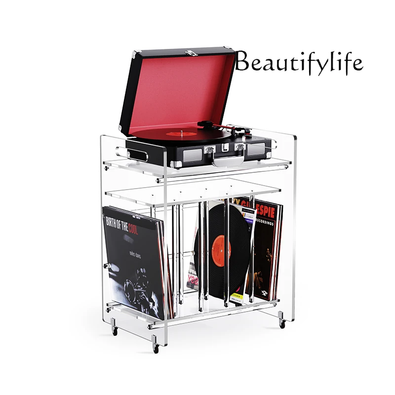 

Акриловый Виниловый проигрыватель для записей, стойка для хранения записей, журналов, книг и газет, шкаф для хранения, передвижной диван